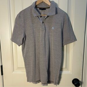 Express Men's Brown Polo Shirt Short Sleeve, 100% Cotton, Casual , size Large